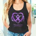 Purple Heart Butterfly Hope For A Cure Alzheimer's Awareness Tank Top