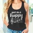 Put On A Happy Face Music Gráfico Divertido Para El Músico Camiseta sin mangas