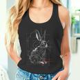 Rabbit Drawing Abstract Animal Art Geometric Graphic Hare Tank Top
