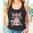 Raccoon Cookie Lover | Small Adult Tank Top - Fun & Cute Style