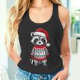 Raccoon Ugly Sweater Santa Hat Christmas Tank Top