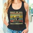 Retro Angry Raccoon Tank Top - Animal Humor for Casual Wear
