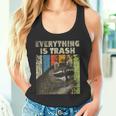 Retro Raccoon Camping Tank Top - Quirky Trash Lover Theme