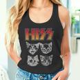 Hiss Cat Cats Kitten Rock Music Cat Lovers Hiss Tank Top