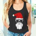 Santa Claus Christmas Hat Beard Sunglasses Christmas Tank Top