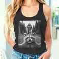 Scared Raccoon Selfie Tank Top - Fun Bigfoot Sasquatch Design