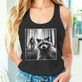 Scared Raccoon Selfie Tank Top - Funny Sasquatch Bigfoot Gift