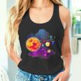 Solar System Motif With Sun Planets Stars Galaxies Tank Top