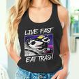 Street Cats Trash Pandas Enthusiasts Live Fast Eat Trash Panda Raccoon Opossum Enthusiasts -Adults Cotton Blend Tank Top