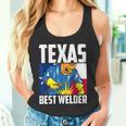 Texas Best Welder Ironsmith Texan Flag Soudage Débardeur e