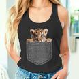 Tiger In Chest Pocket Tank Top