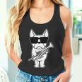 Trumpet Player Brass Musician Dog With Trumpet Tank Top