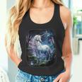 Unicorn Standing In The Forest Fantasy Nature Universe Tank Top