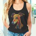 Whippet Dog Motif Pet Illustration Colourful Whippet Tank Top