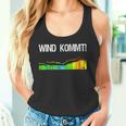 Wind Comes Kiter Surfer Saying Kitesurfer Windsurf Tank Top