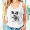 African Wild Dog Close-Up On Vintage Africa Map Safari Theme Tank Top
