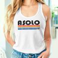 Asolo Italia Retro 70S 80S Style Manga Larga Camiseta sin mangas