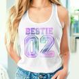 Bff 02 Best Friends Matching Bestie For 2 Tie Dye On Back Tank Top