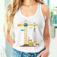 Children's 2Nd Birthday Boys With Crane And Digger Construction Site Tank Top