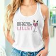 Die Tut Nix Die Will Nur Lillet Fan Summer Cocktail Party Tank Top