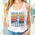 Dog Husky Papa -Intage Siberian Husky Dad Tank Top