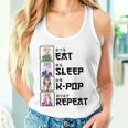 Eat Sleep K-Pop Repeat Regalo De Anime Kawaii De Pop Coreano Camiseta sin mangas