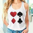 Poker Playing Cards Cross Heart Motif Card Fun Tank Top