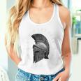 Greek Sparta Helmet Warrior Soldier Backprint Spartan Tank Top