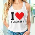 With I Love Budapest Motif Tank Top