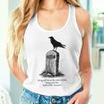 The Raven El Cuervo Poe Usher Lápida Gótico Nevermore Oscuro Camiseta sin mangas