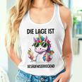 With Unicorn Motif Tank Top