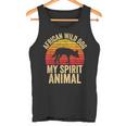 African Wild Dog Is My Spirit Animal Vintage Retro Sunset Tank Top