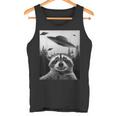 Alien UFO Raccoon Tank Top - Quirky Cosmic Style