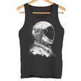 Astronaut Musik Kopfhörer Grafik Illustration Astronaut Tank Top