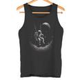 Astronaut Sitting On A Swing In Space Stars Moon Tank Top