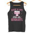 Axolotl Lover Sleep A Lotl Like Sleeping Axolotl Camiseta sin mangas