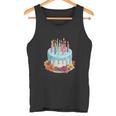 Bunter Geburtstagskuchen Mit Blumen Tank Top