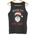 Christmas With Beard Santa Claus Christmas Beard Carrier Tank Top