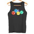 Colourful Dice In Five Different Colours Tank Top