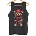 Cool Albanian Teddy Bear Albania Flag Outfit Street Tank Top