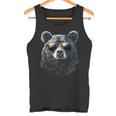 Cool Bear Portrait With Sunglasses Illustration Bear Tank Top