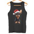 Cute Miniature Pinscher Dog Christmas Merry Xmas Graphic Tank Top