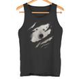 Cute Polar Bear Face Animal Rider Polar Bear Ripped Tank Top