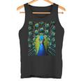 Elegant Peacock Eye Bird Watcher Blue Peacock Tank Top