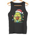 Festive Avocado Santa Christmas Lighting Tank Top