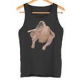 Fish Chicken Face Smoking a Cigarette Funny Meme Tank Top