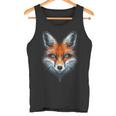 Fox Animal Blue Eyes Illustration Fox Tank Top