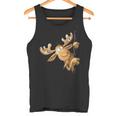 With Cartoon I Elk Wild Animal Motif Tank Top