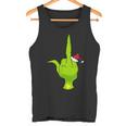 Green Hand Middle Finger Santa Tank Top