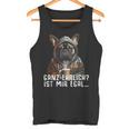 Ganz Ehrlich Ist Mir Egal French Bulldog Slogan Tank Top